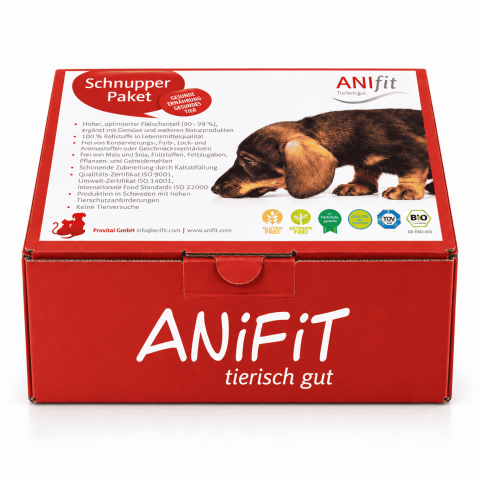 Hund Hundefutter Nassfutter Hunde-Schnupperpaket 200g 1 Set mit verschiedenen Sorten / Flocken / Testpackungen -2- Anifit