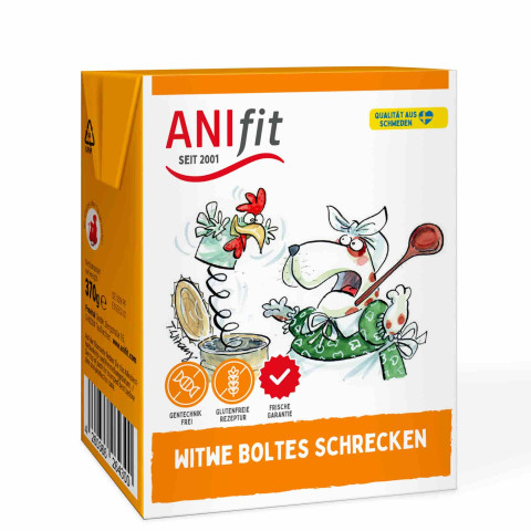 Hund Hundefutter Nassfutter Aktion Witwe Boltes Schrecken 370g 6 Stück im Tetra Pak -1- Anifit